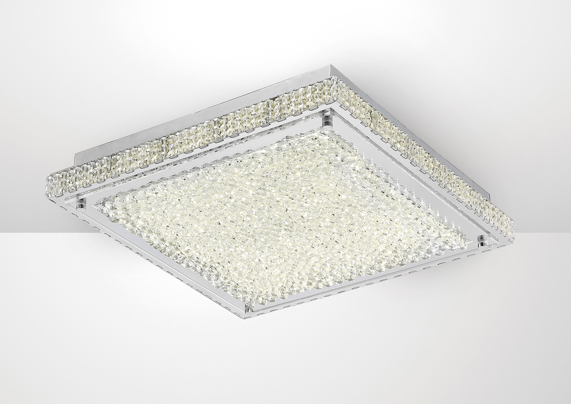 IL80072  Amelia Crystal 21W LED Square  Flush Ceiling